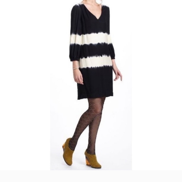 Anthro floral stripe tie dye dress - Picture 1 of 12